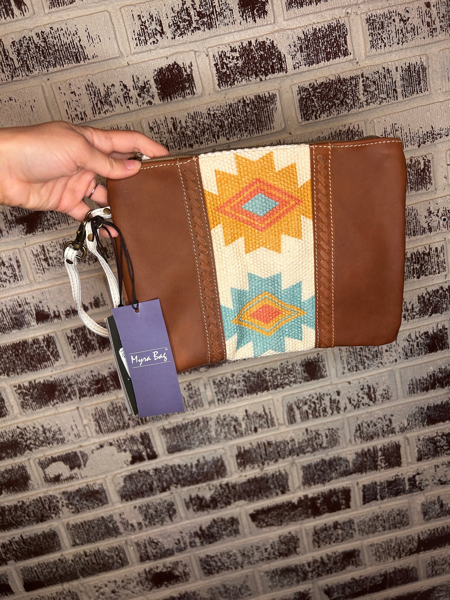 Large Aztec Wristlet