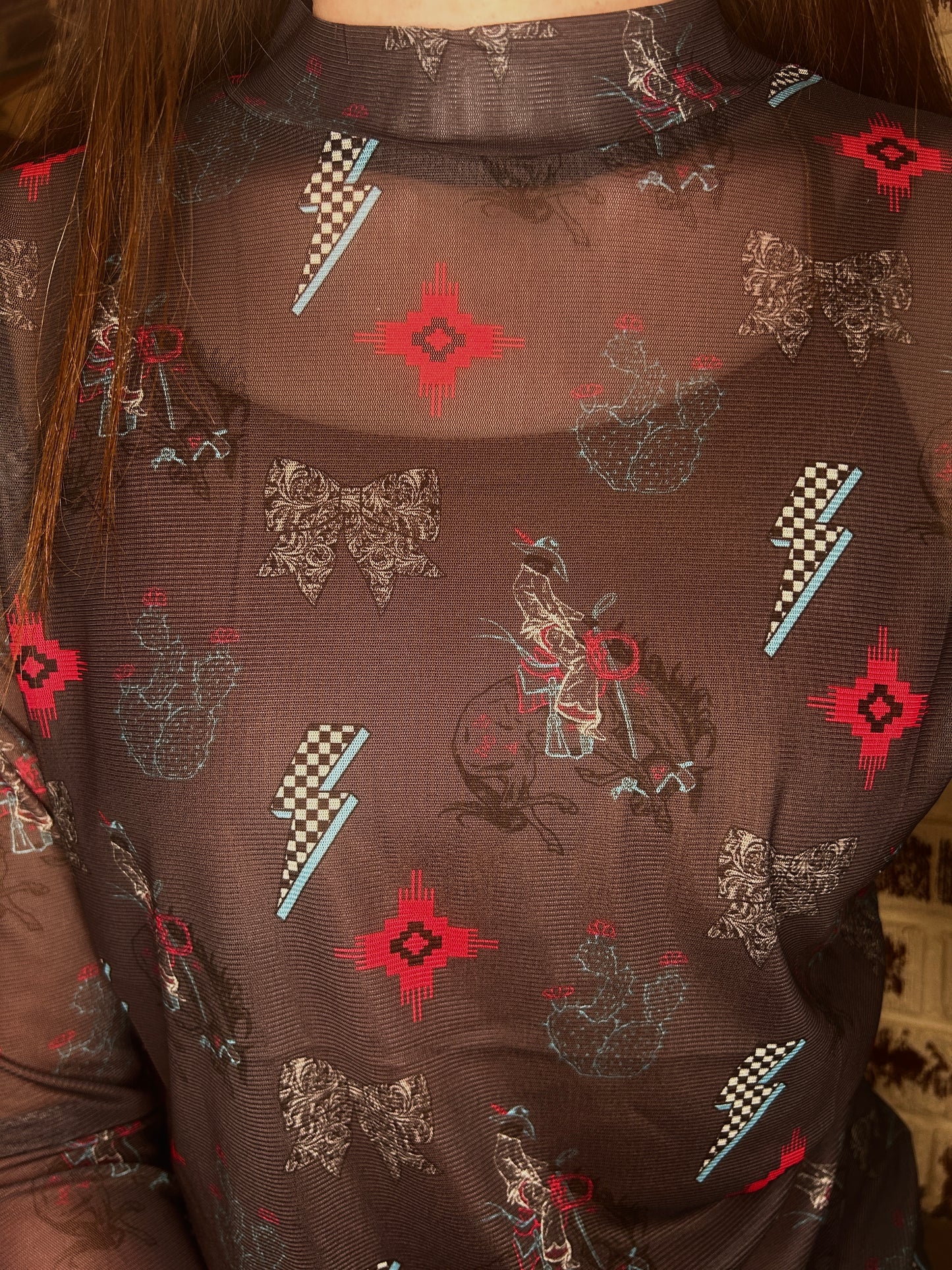 Struck Western Mesh Top