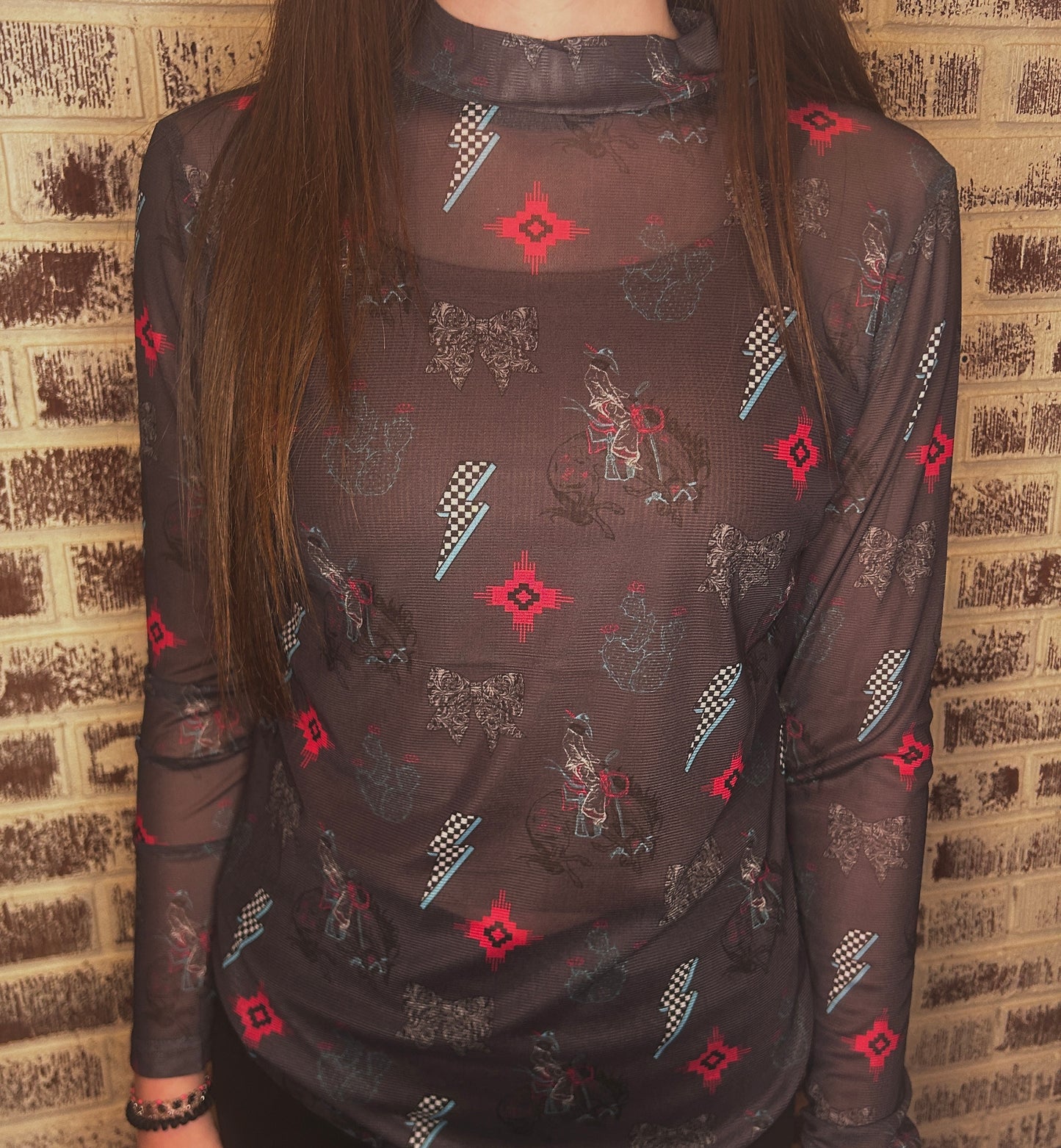 Struck Western Mesh Top