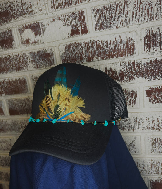 New Moon Feathered Hat