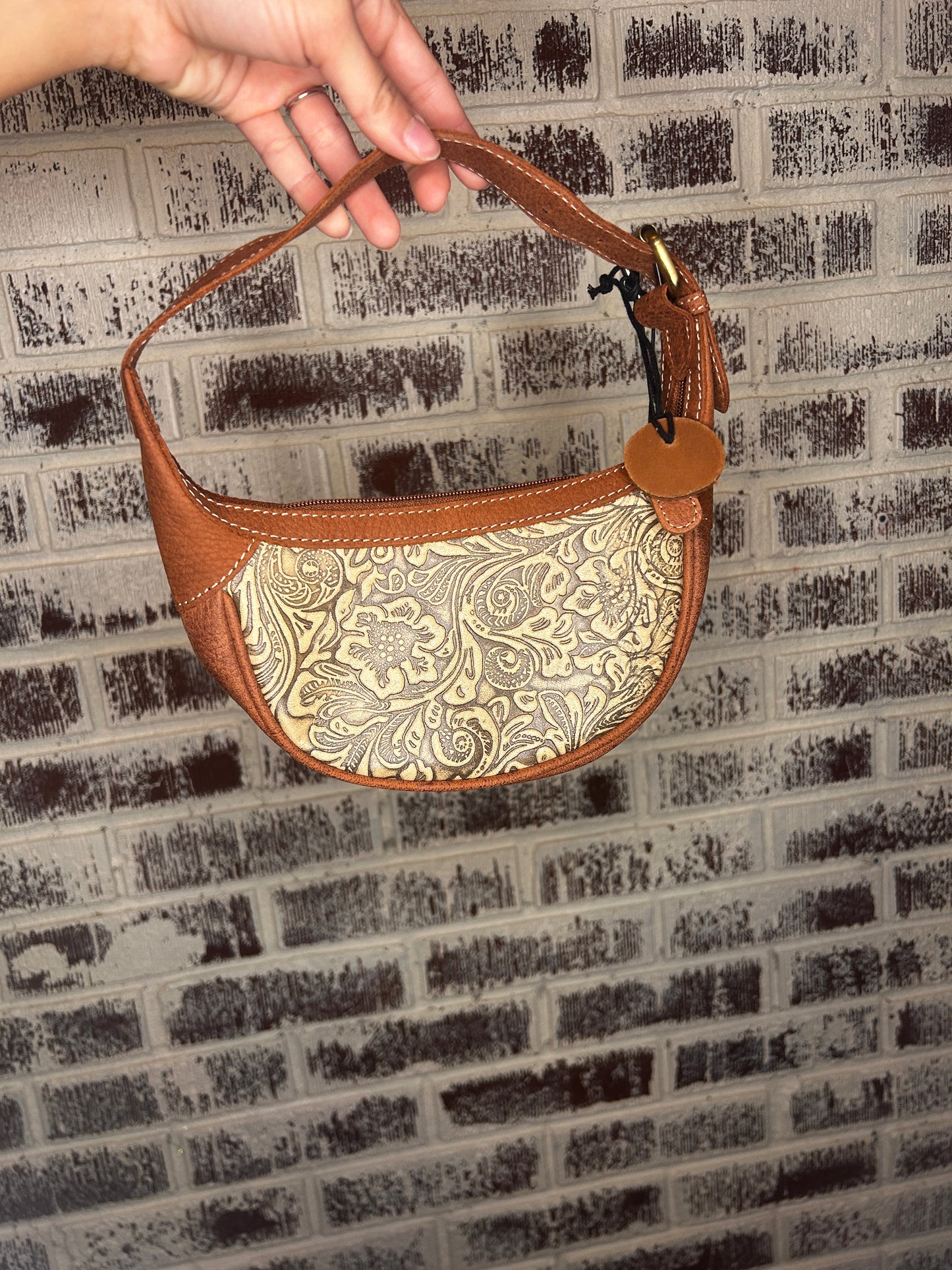 Mini Me tooled hand bag