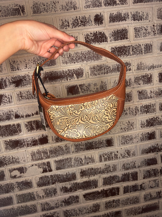 Mini Me tooled hand bag
